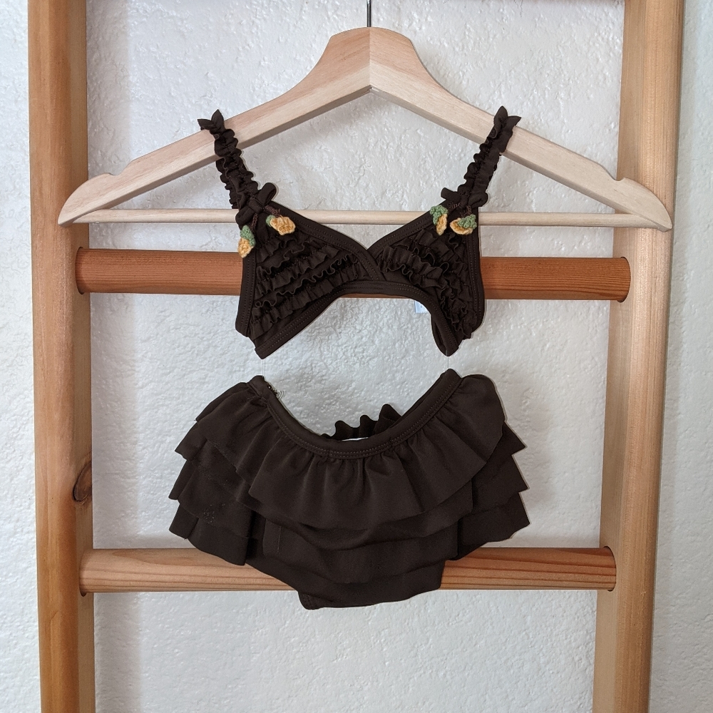 Janie and Jack Ruffle Pineapple Swimsuit